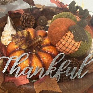 Metal Thankful Sign